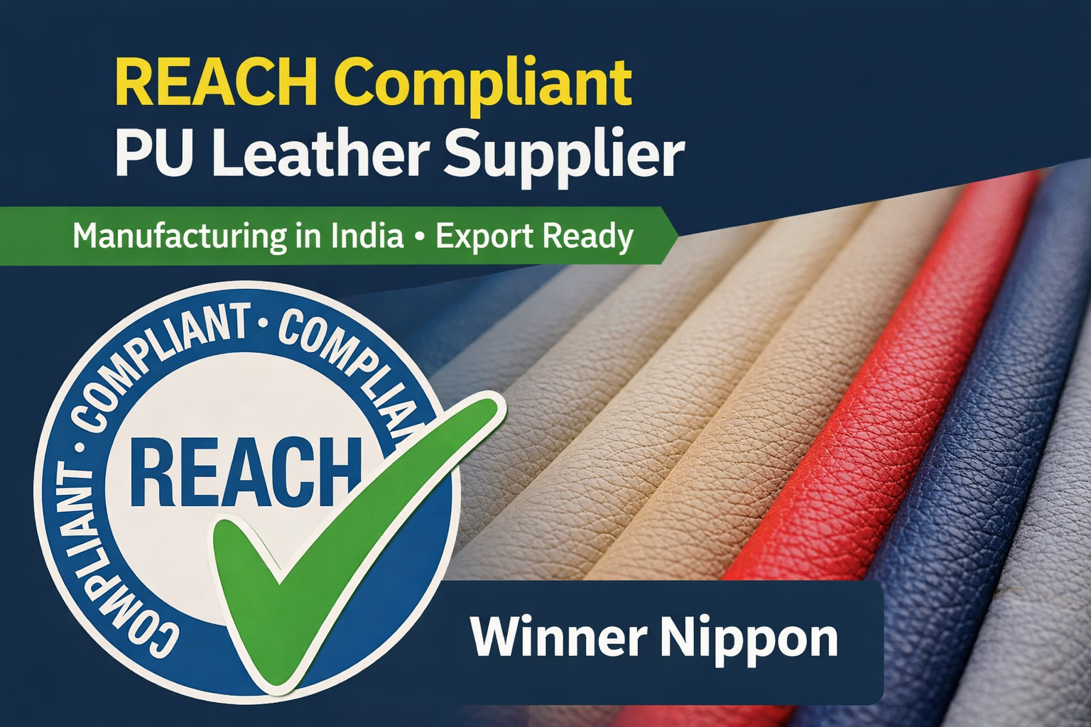 REACH Compliant PU Leather Supplier in India – Export-Ready PU Leather by Winner Nippon